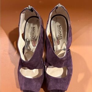 Michael Kors Deep Purple Suede Heels